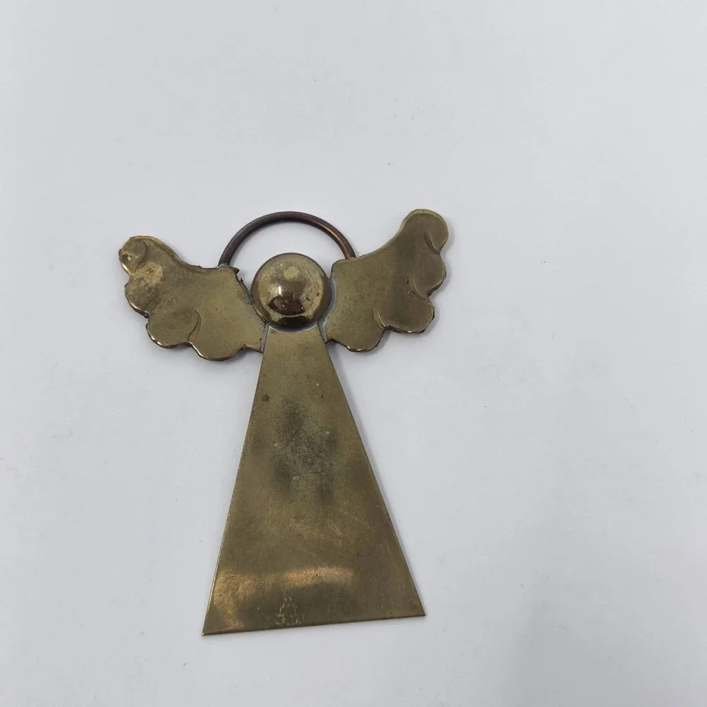 Vintage Brass Angel Book Marker Mexico‎